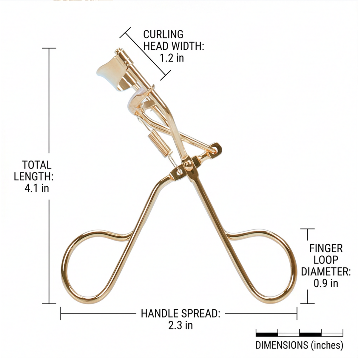 Eyelash Curler with Grip Handle and Curling Design